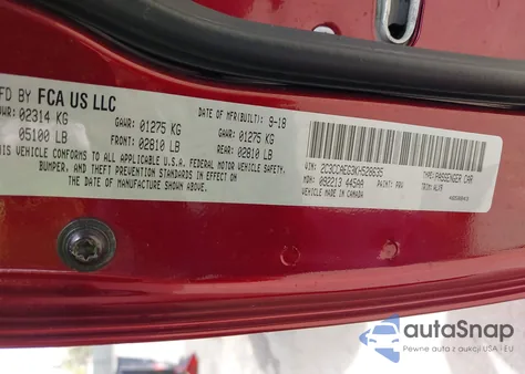 2019 Chrysler 300 Limited z USA, uszkodzony, nr VIN 2C3CCAEG3KH528635